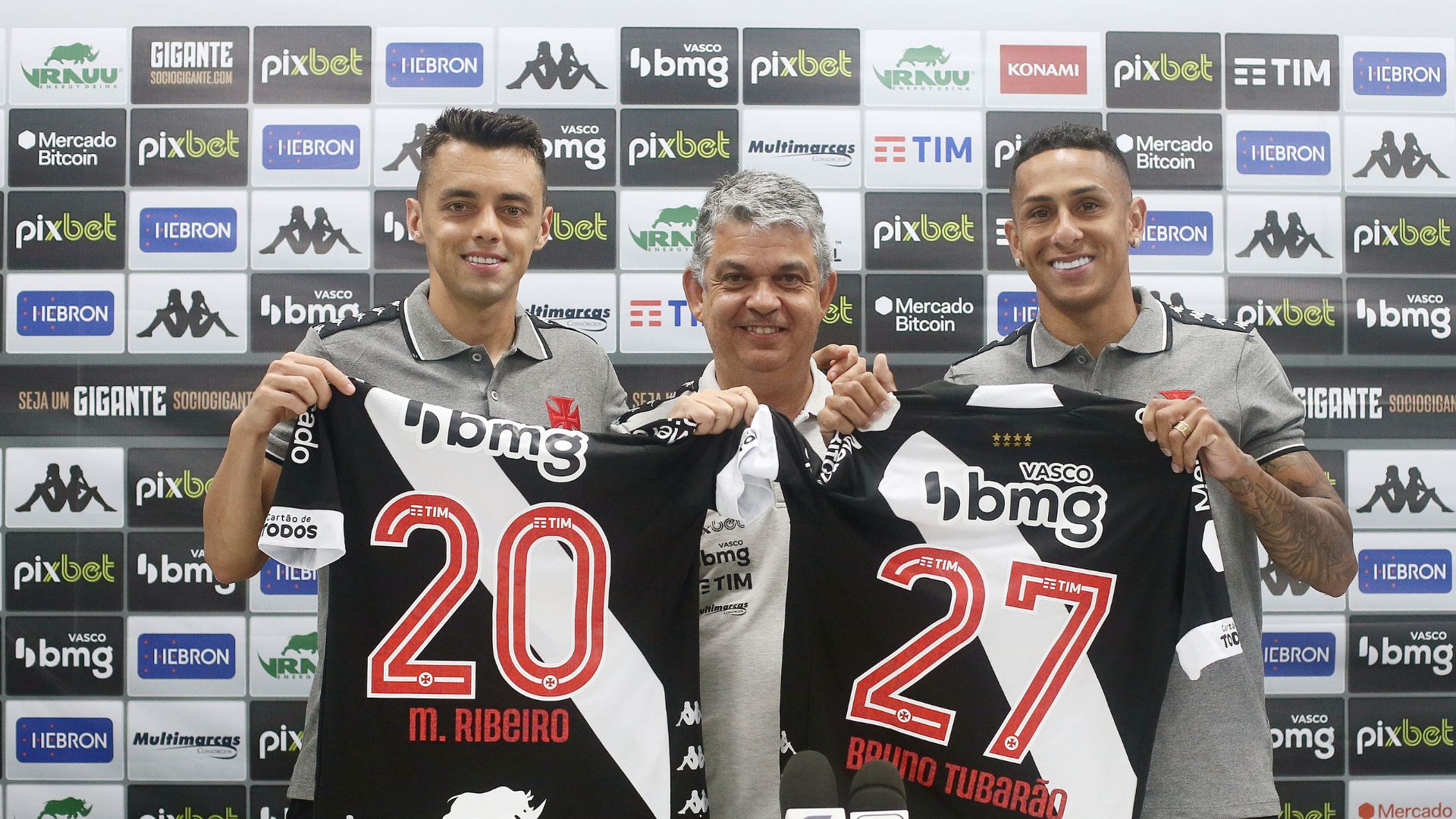 Matheus Ribeiro e Bruno Tubarão são apresentados no Vasco