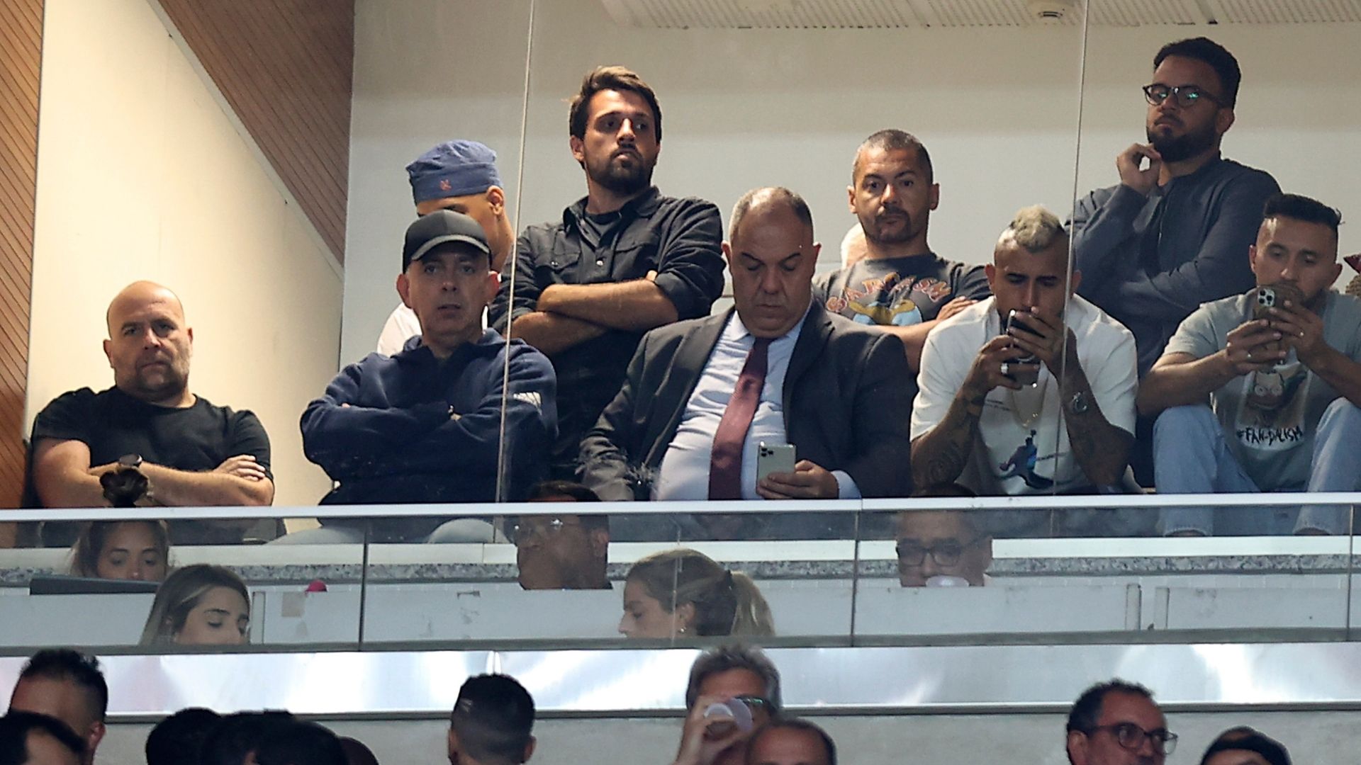 Vidal acompanha jogo do Flamengo