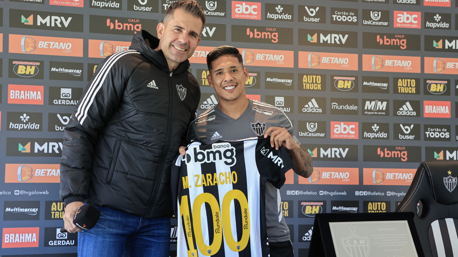 Zaracho completou 100 jogos com a camisa do Atlético-MG